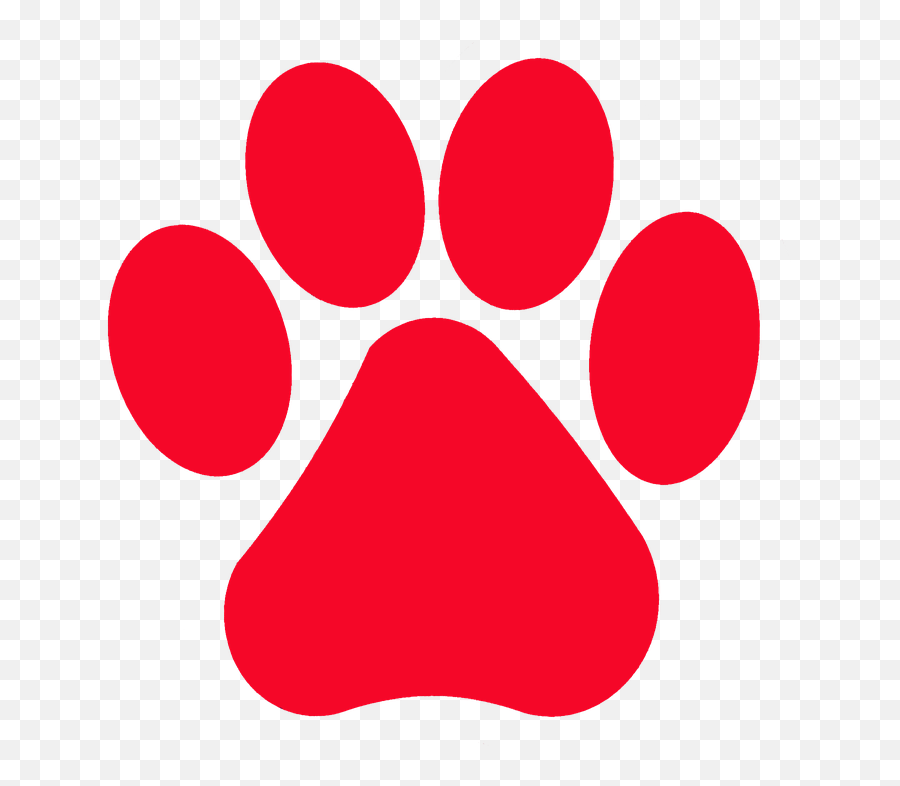 Cat Paw Print Red Hd Png Download - Red Paw Print Transparent,Cat Paw Print Png