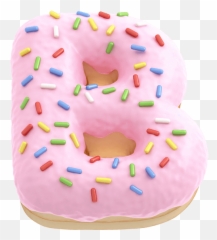 Buy Pink Donut Font And Build Up Yummy - png