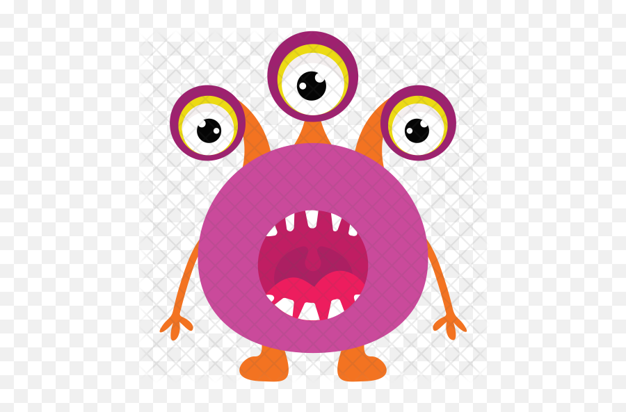 Monster With Multiple Eyes Icon Of Flat - Multiple Monster Png,Monster Eyes Png