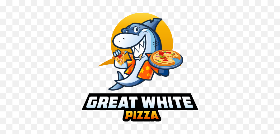 Great White Pizza - Panama City Great White Pizza Png,Cartoon Pizza Logo