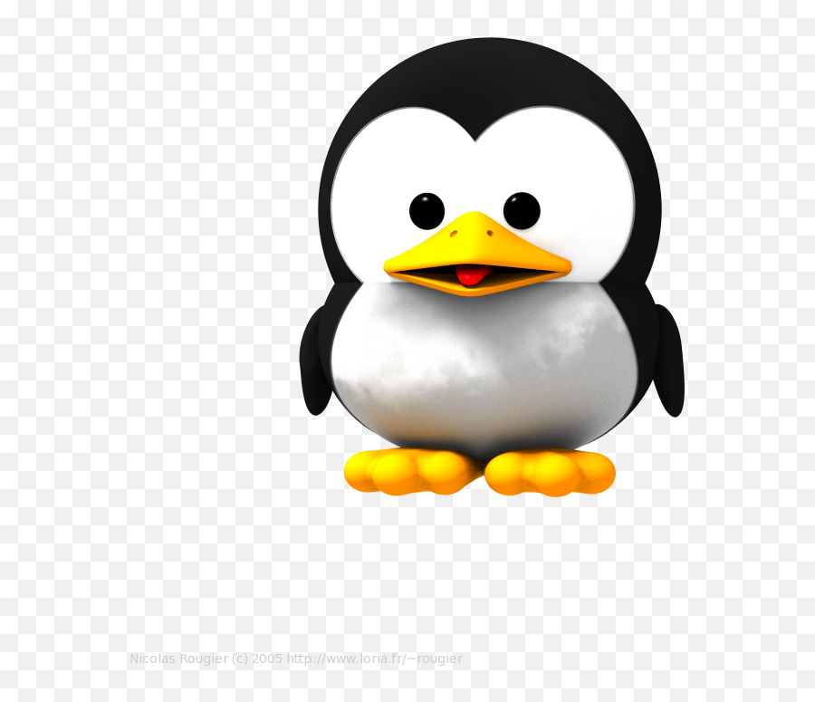 3d Baby Gnu And Tux By Nicolas Rougier - Gnu Project Free Thank You For Your Attention Animation Png,What Is Png File