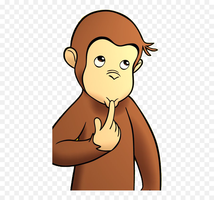 Jorge El Curiosos - Curious George Finger Clipart Full Curious George Hand On Fsce Png,Curious George Png