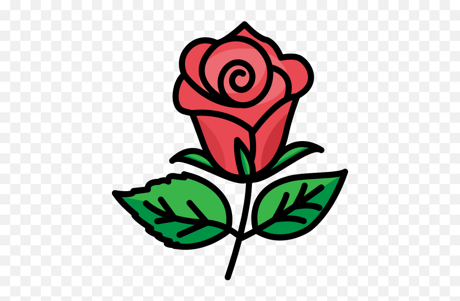 Nature Plant Rose Valentine Day Icon - Rose Day Icon Png,Rose Outline Png