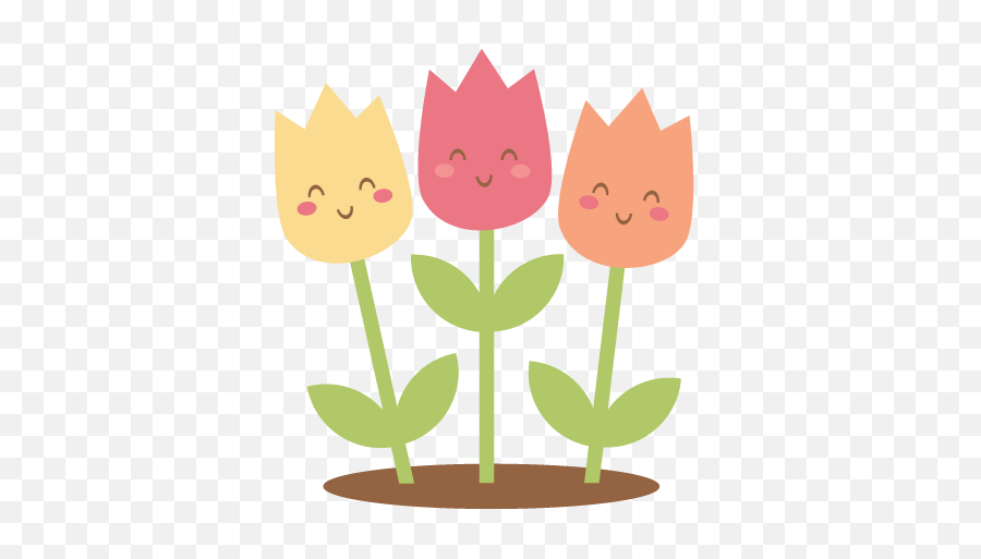 Silhouette Cricut Pazzles Free Svgs - Cute Tulip Clip Art Png,Tulips Png