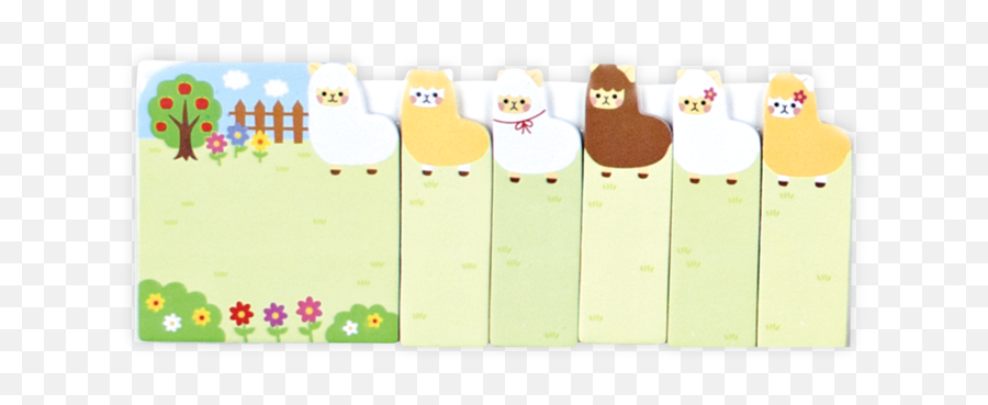 Note Pals Sticky Tabs - Alpaca Farm Alpaca Sticky Notes Png,Alpaca Png