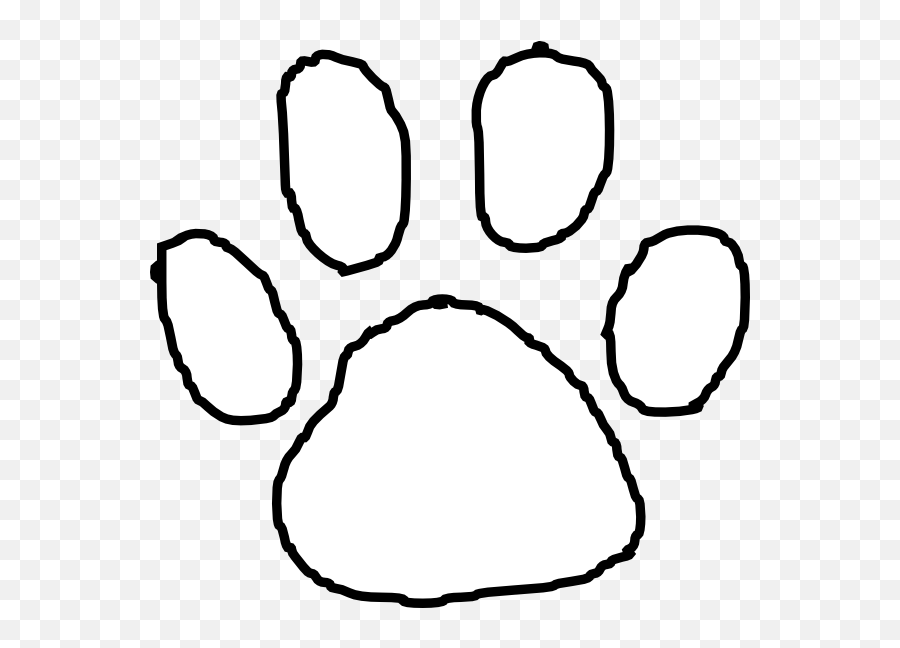 Tiger Paw Print Outline Clip Art - Vector Clip Draw A Tiger Paw Print Png,Paw Png