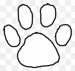 Tiger Paw Print Outline Clip Art - vector clip Draw png