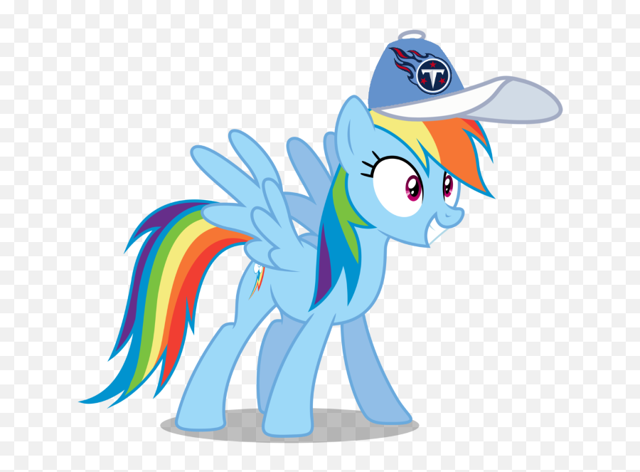 Rainbow Dash Wearing A Tennessee Titans Cap - Rainbow Dash Rainbow Dash Vector Png,Tennessee Titans Png