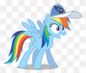 Rainbow Dash Wearing A Tennessee Titans Cap - Rainbow Dash Rainbow Dash Vector Png,Tennessee Titans Png