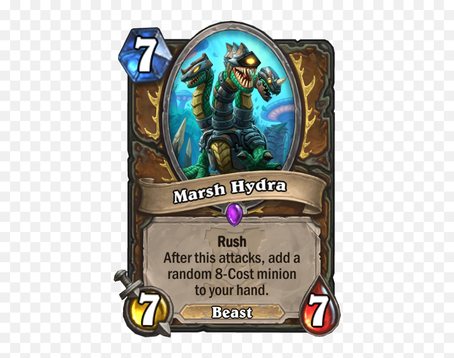 Marsh Hydra - Hearthstone Card Statistics Hsreplaynet New Yogg Saron Master Of Fate Png,Hydra Png