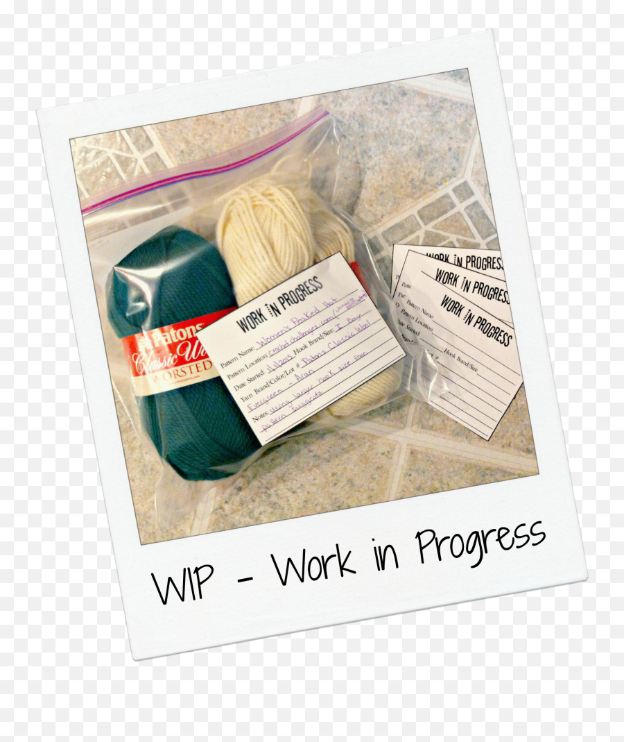 Work In Progress Cards With Images Crochet Organizer - Crochet Png,Work In Progress Png