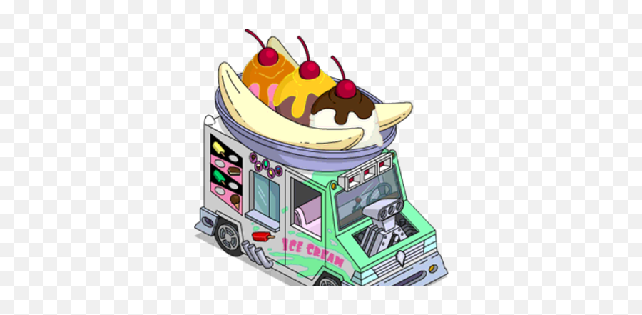 Tapped Out Wiki - Simpsons Ice Cream Van Png,Ice Cream Truck Png