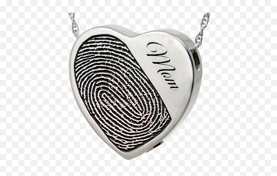 Wholesale Halfprint With Name Fingerprint Jewelry - Solid Png,Silver Heart Png