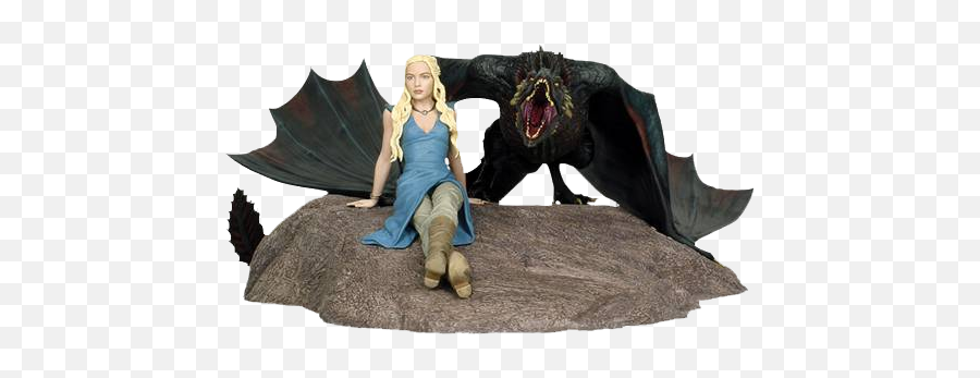 Details About Game Of Thrones - Daenerys U0026 Drogon Statuedhc26772 Game Of Thrones Figurines Png,Daenerys Png