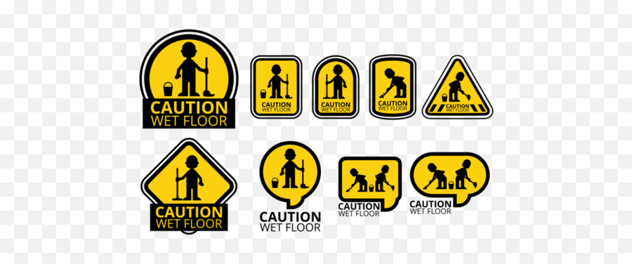 Wet Floor Icons Vector 126569 - Wet Floor Caution Symbol Png,Cleaning Icon Vector
