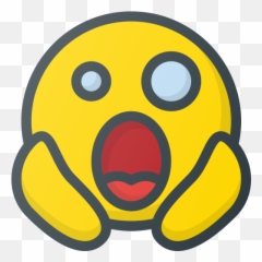 Scared face emoticon. 21095362 PNG