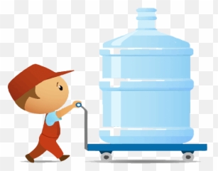 Download Millenials Are Busy So That They Want - Water Delivery Boy Cartoon png