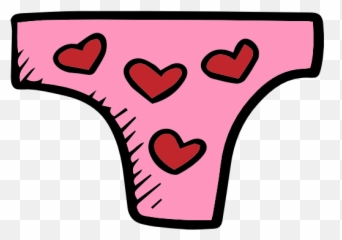 Panties Fashion Underwear Hearts Lingerie Valentines - Pink Underwear Cartoon png
