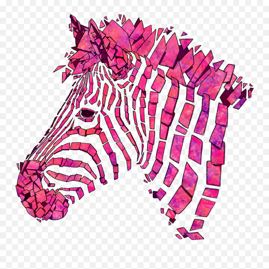 Pink Zebra Logo Png - Cartoon Pink Zebra,Zebra Logo Png