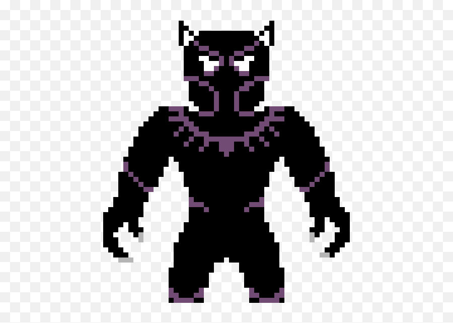 Black Panther - Pantera Negra Dibujo Pixel Clipart Full Black Panther Pixel Art Png,Black Panther Transparent
