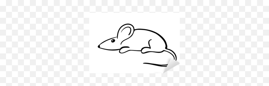 Sticker Gray Mouse Vector Illustration - Pixersus Contorno De Raton Png,Mouse Icon Vector