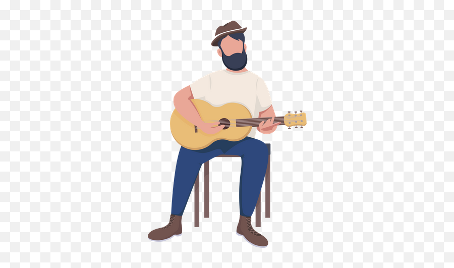 Melody Icon - Download In Glyph Style Sitting Down Playing Guitar Cartoon Png,My Melody Icon