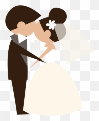I Do U203fu2040 - Husband And Wife Love Cartoon Clipart Full Wedding Party png