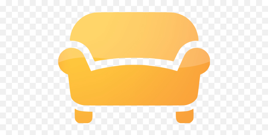 Web 2 Orange Sofa Icon - Free Web 2 Orange 2 Furniture Png,Sofa Icon Png