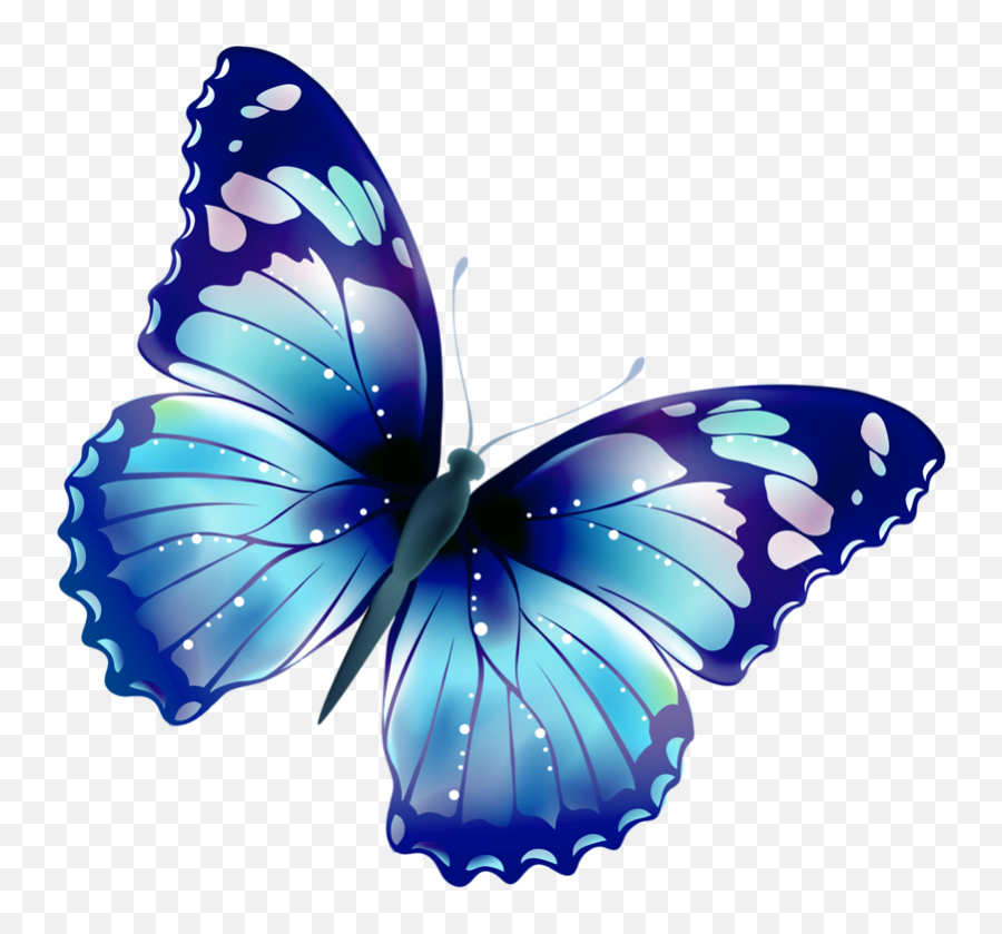 Blue Butterfly Clipart Png - Transparent Background Butterfly Clipart,Blue Butterfly Transparent Background