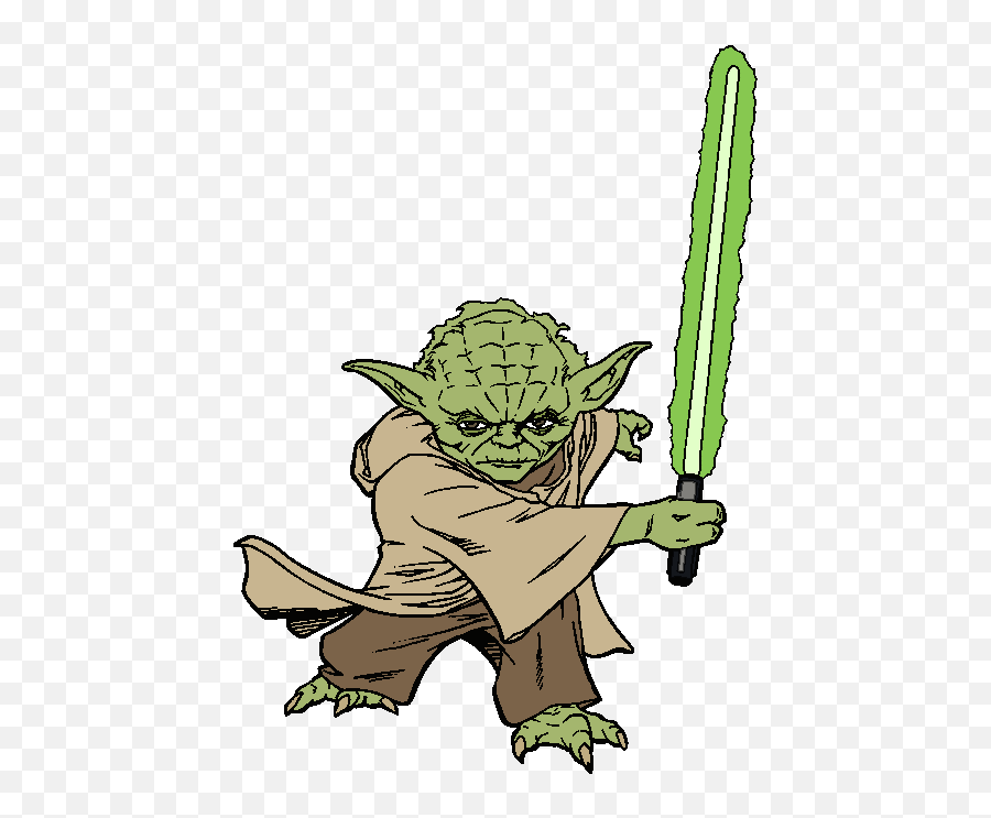 Free Star Wars Clip Art Clipart - Star Wars Yoda Art Png Yoda With Lightsaber Drawing,Yoda Transparent