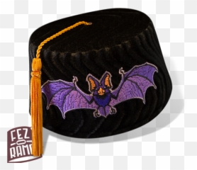 Purple Bat Fez - Cartoon Png,Fez Png