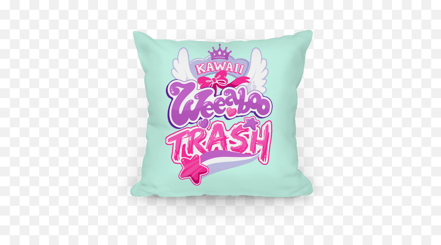Kawaii Weeaboo Trash Anime Logo Pillows Lookhuman - Kawaii Weeaboo Trash Png,Logo Anime