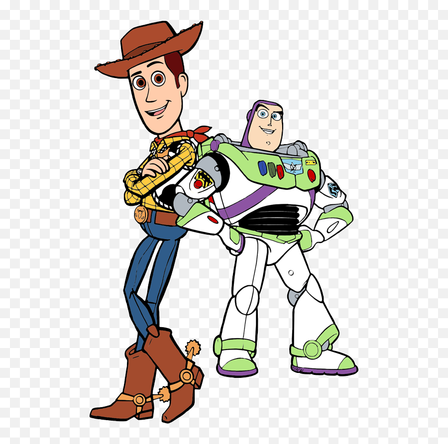Woody Buzz Posing - Coloring Toy Story Woody Png,Woody And Buzz Png
