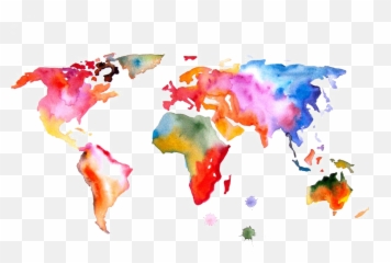 Download Hd Abstract World Map Png File - World Map Watercolour Png,World Map Png