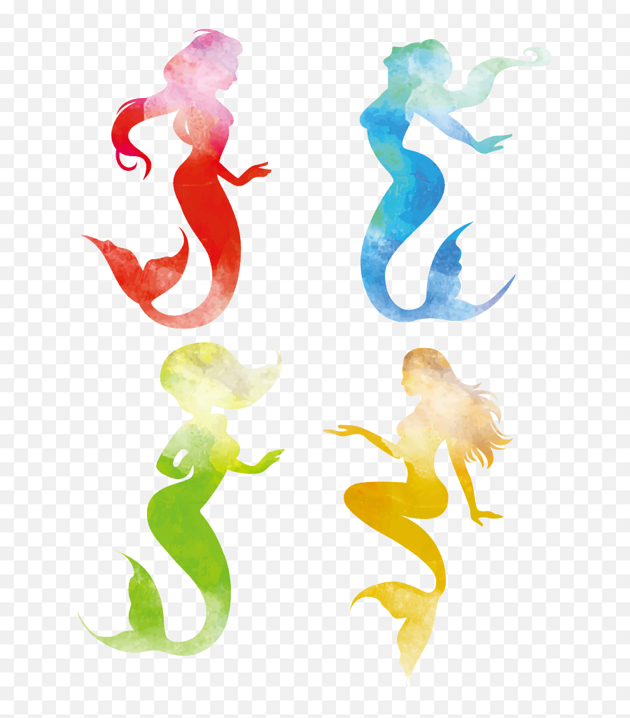 Mermaid Silhouette Illustration - Mermaid Png,Free Mermaid Png