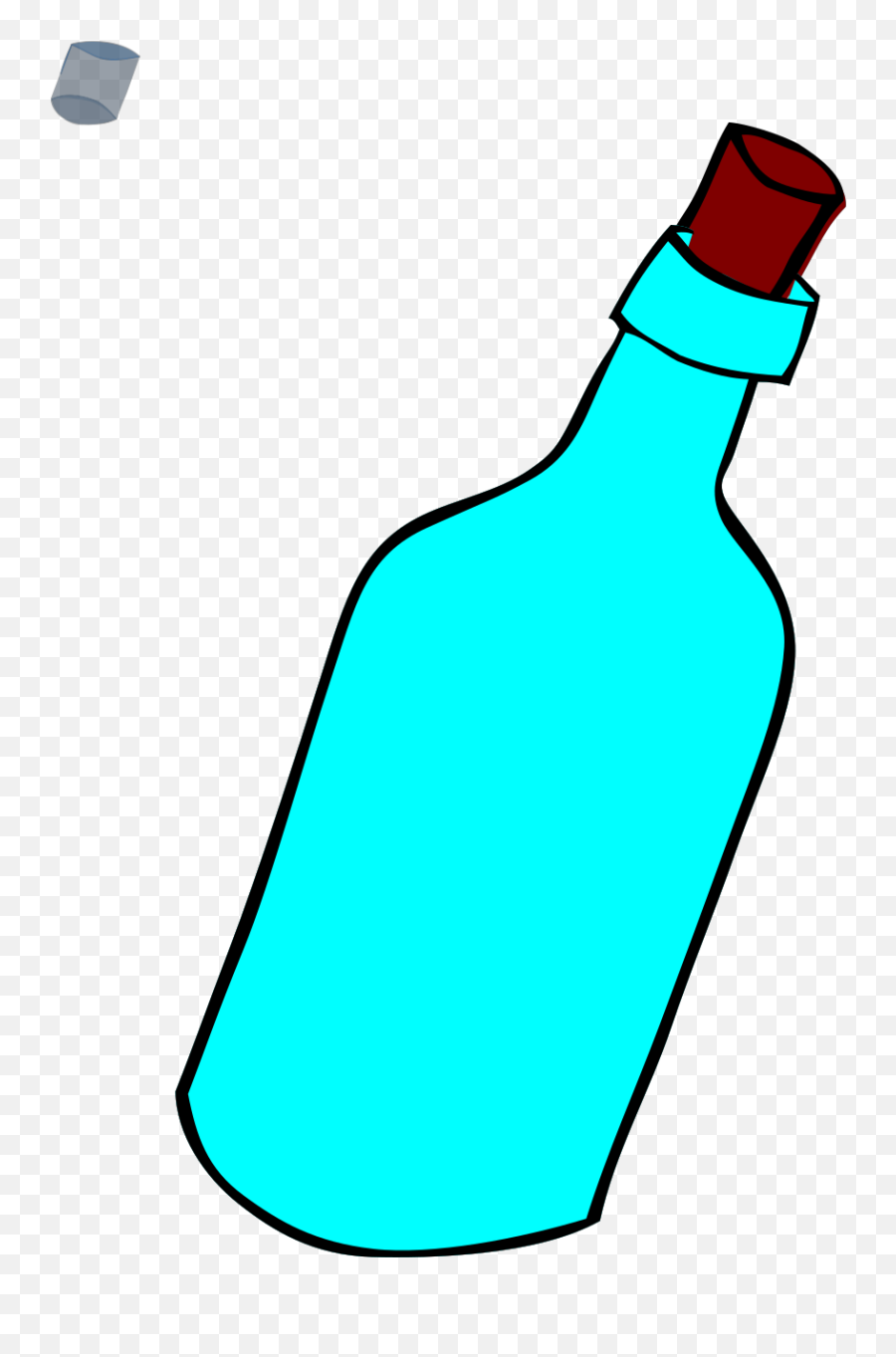 Glass Blue Bottle Full Of Water Svg Vector - Glass Bottle Png,Water Clipart Png