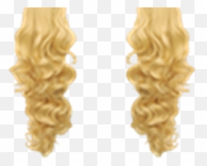 Simple Curly Blonde Hair Extensions - Roblox Design png
