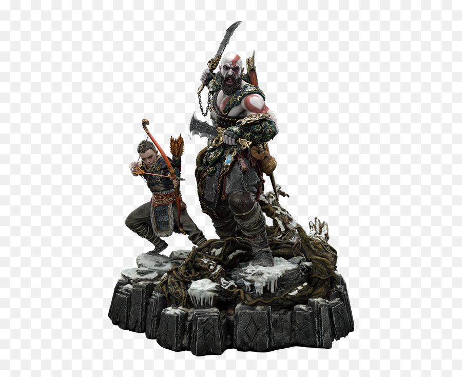 Kratos U0026 Atreus Ivaldiu0027s Deadly Mist Armor Deluxe Version Set - God Of War Kratos And Atreus Statue Png,Kratos Png