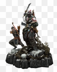 Kratos U0026 Atreus Ivaldiu0027s Deadly Mist Armor Deluxe Version Set - God Of War Kratos And Atreus Statue Png,Kratos Png