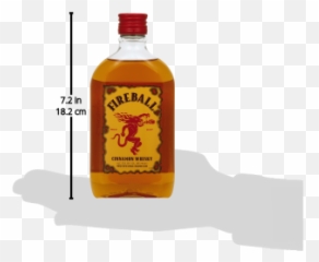 Fireball Cinnamon Whiskey 375 Ml - 375 Ml Fireball Size Png,Fireball Whiskey Png