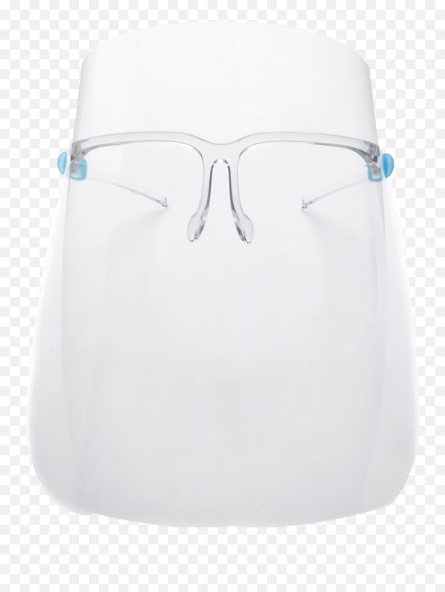 Fully Transparent Protective Face Shield With Clear Glasses Frame - Eyeglass Style Png,Face Png Transparent