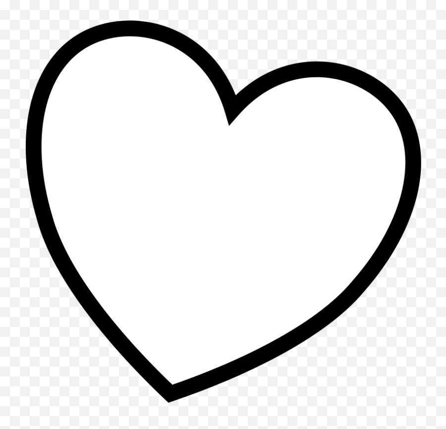 Download Amazing Black Heart Outline With Coloring - Heart Coloring Page No Backround Png,Heart Outline Png