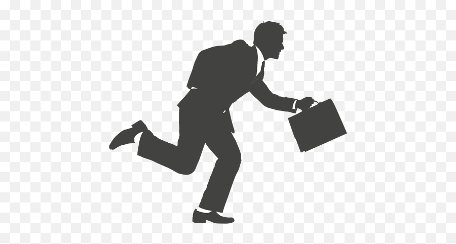 Transparent Png Svg Vector - Man Running With Suitcase,Businessman Png