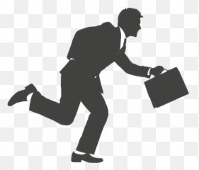 Transparent Png Svg Vector - Man Running With Suitcase