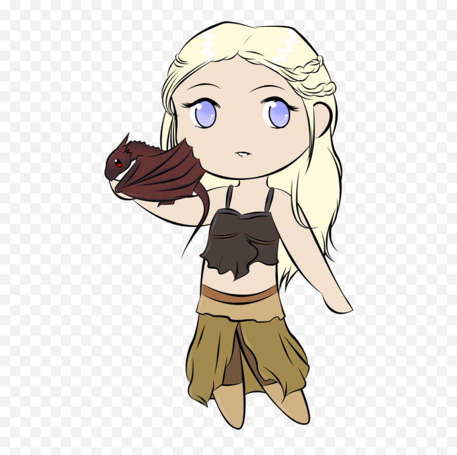 Download Fanart Drawing Daenerys Targaryen - Cartoon Png Daenerys Targaryen,Daenerys Targaryen Png