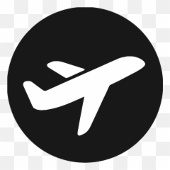 Air Travel - Airport Icon Png Circle Clipart Full Size