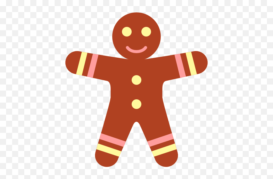 Simple Christmas Gingerbread Man Icon - Christmas Simple Clipart Png,Simple Man Icon