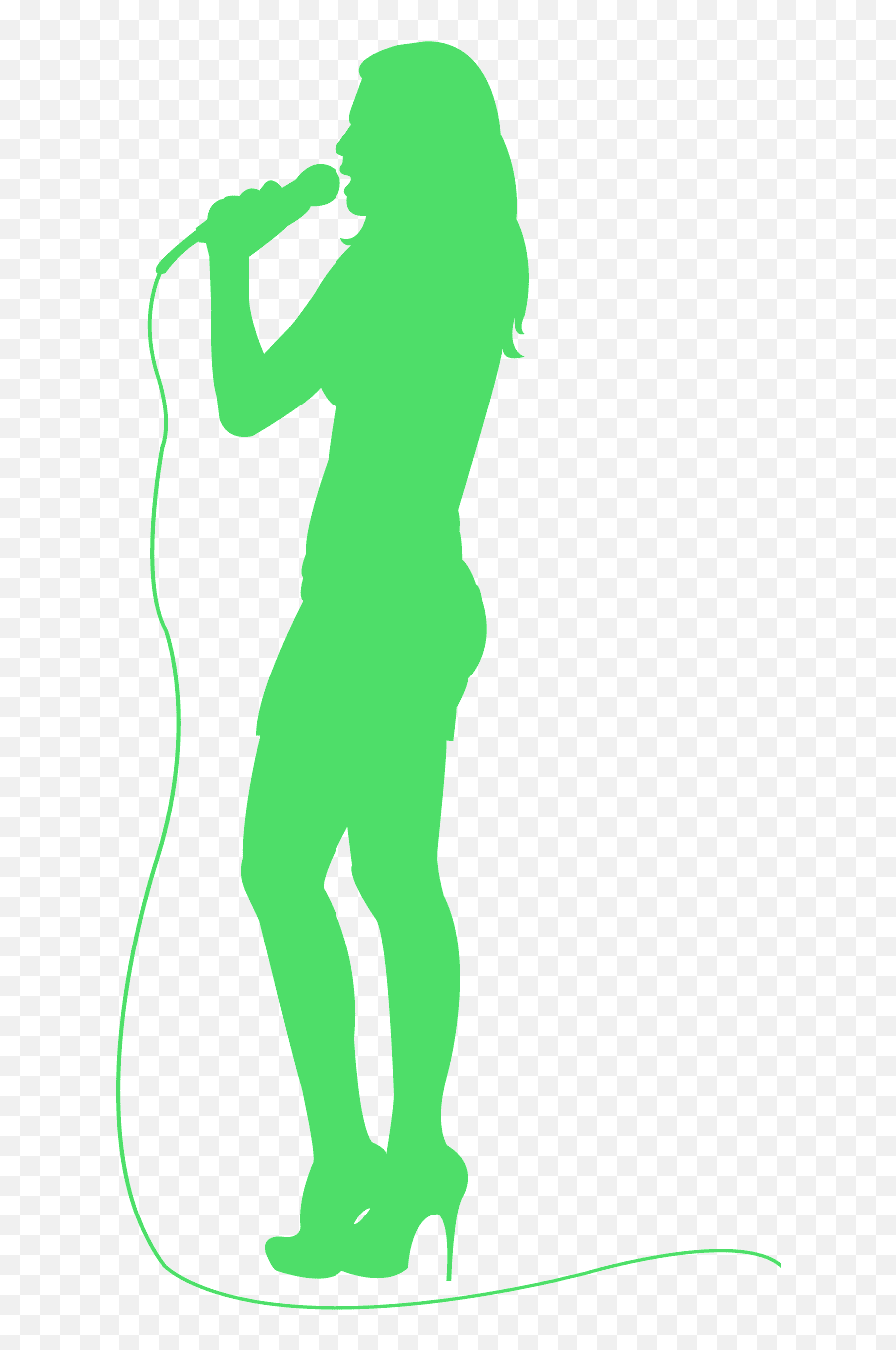 Singer Silhouette - Silhueta Mulher Cantando Png,Singer Silhouette Png