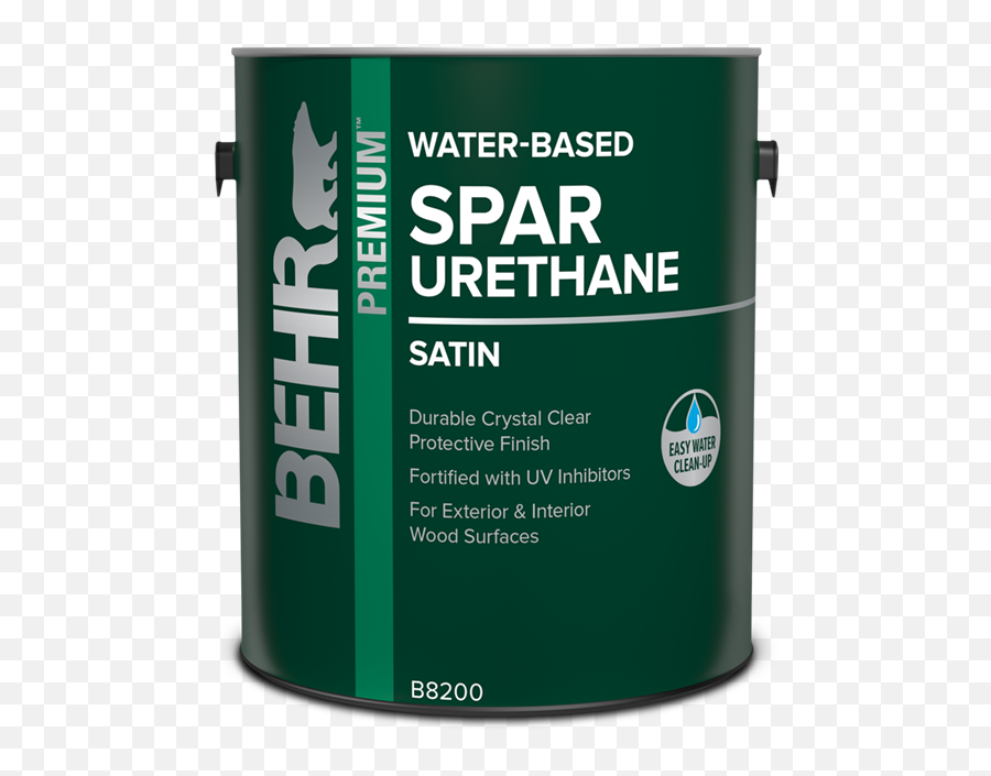 Water - Based Spar Urethane Durable Clear Protective Finish Behr Cylinder Png,How To Remove Blue And Yellow Shield From Icon Windows 10