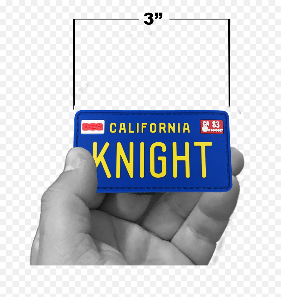 Kk - 016 Knight Rider License Plate Pvc Patch With Hook And Loop Kitt Ebay Knight 2000 License Plate Png,Knight Rider Icon